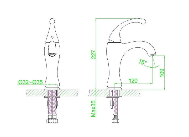 Fluid Short Basin Mixer