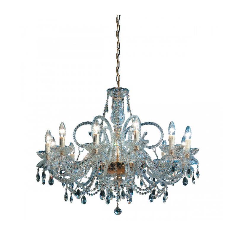 Granada Crystal Chandelier 12Lt E14 in Gold