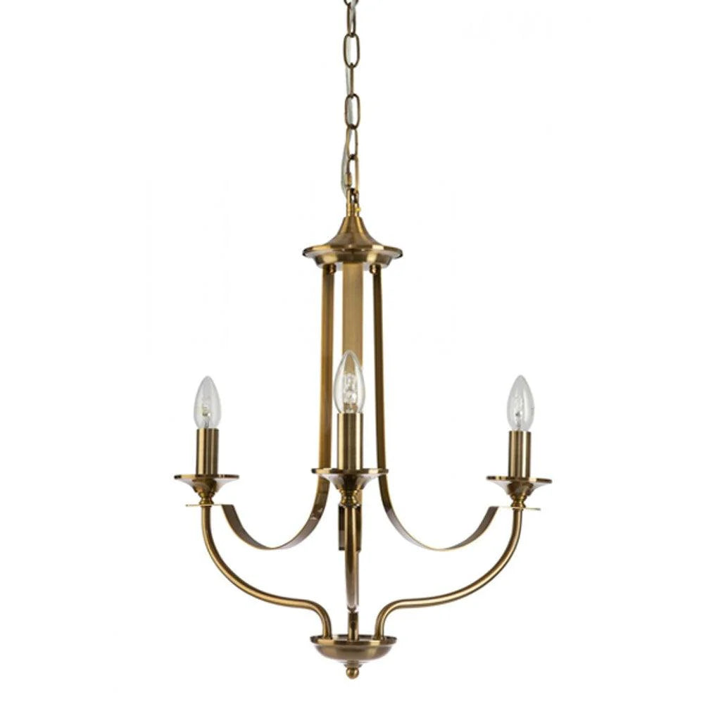 Hoodshire Chandelier 3Lt in Black/Bronze/Chrome/Satin Chrome