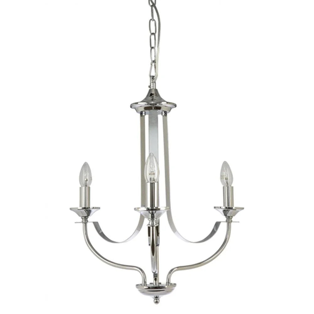 Hoodshire Chandelier 3Lt in Black/Bronze/Chrome/Satin Chrome