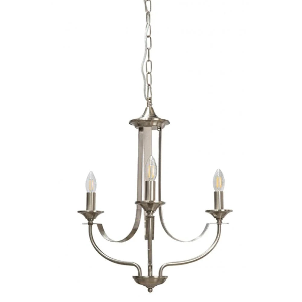 Hoodshire Chandelier 3Lt in Black/Bronze/Chrome/Satin Chrome