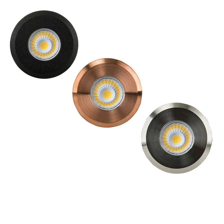 Mini Ollo LED Step or inground Light in Black, Copper or 316 Stainless Steel Havit Lighting - HV2892T