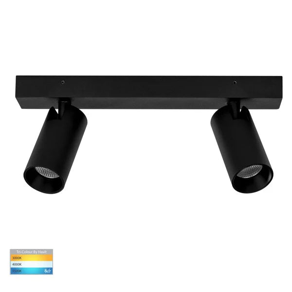 Revo 2Lt LED Bar Spot Light in Black or White - HV4002T-2-XXX