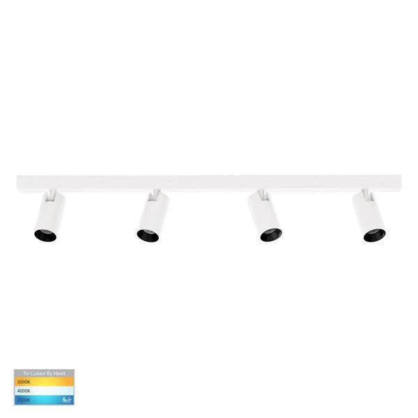 Revo 4Lt Bar Spot Light Tri Colour in Black or White Havit Lighting - HV4002T-4