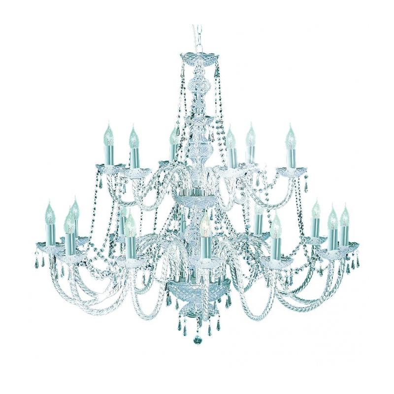 Hale Chandelier 18Lt E14 in Chrome & Crystal Superlux Lighting - CRC-HALE