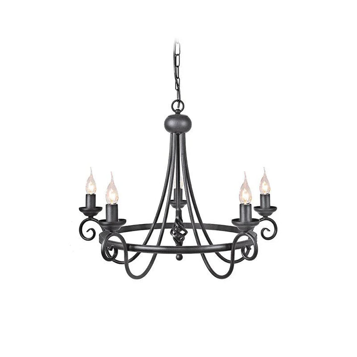 Harlech 3Lt Chandelier E14 in Black and Dark Bronze Elstead Lighting - ELS.HR3A, ELS.HR5