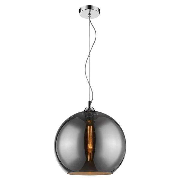 Jazz Metal Pendant Light in Chrome or Copper Glass (ø350mm)