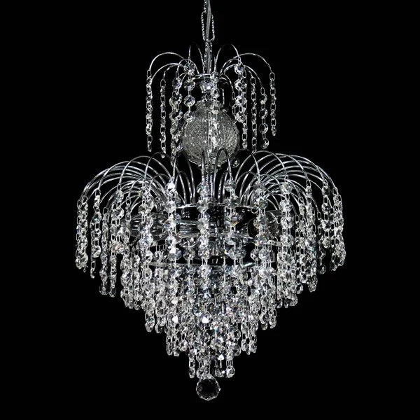 Asfour Crystal 4Lt Chandelier in Chrome or Gold