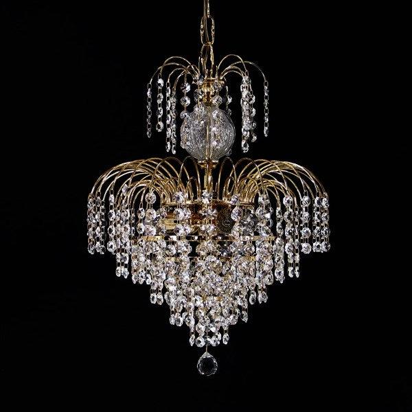 Asfour Crystal 4Lt Chandelier in Chrome or Gold