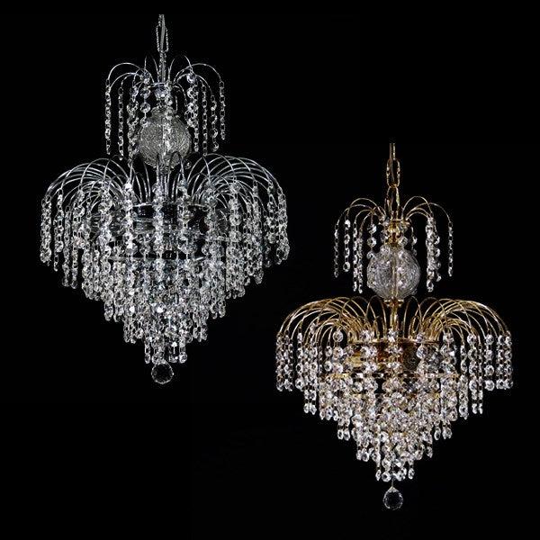 Asfour Crystal 4Lt Chandelier in Chrome or Gold