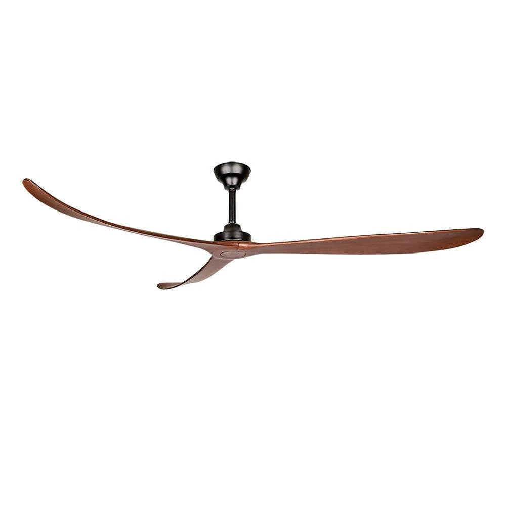 Kirra 100" DC Ceiling Fan only in Black/White w/ Walnut or Natural Blades