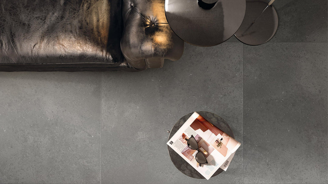 KMG Matt Dark Grey 600x600mm Porcelain Tile | Contemporary Industrial Design