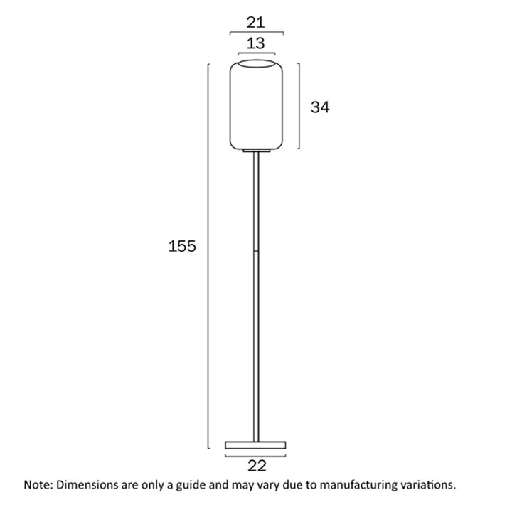 Korova Floor Lamp in Opal or Smoke Glass