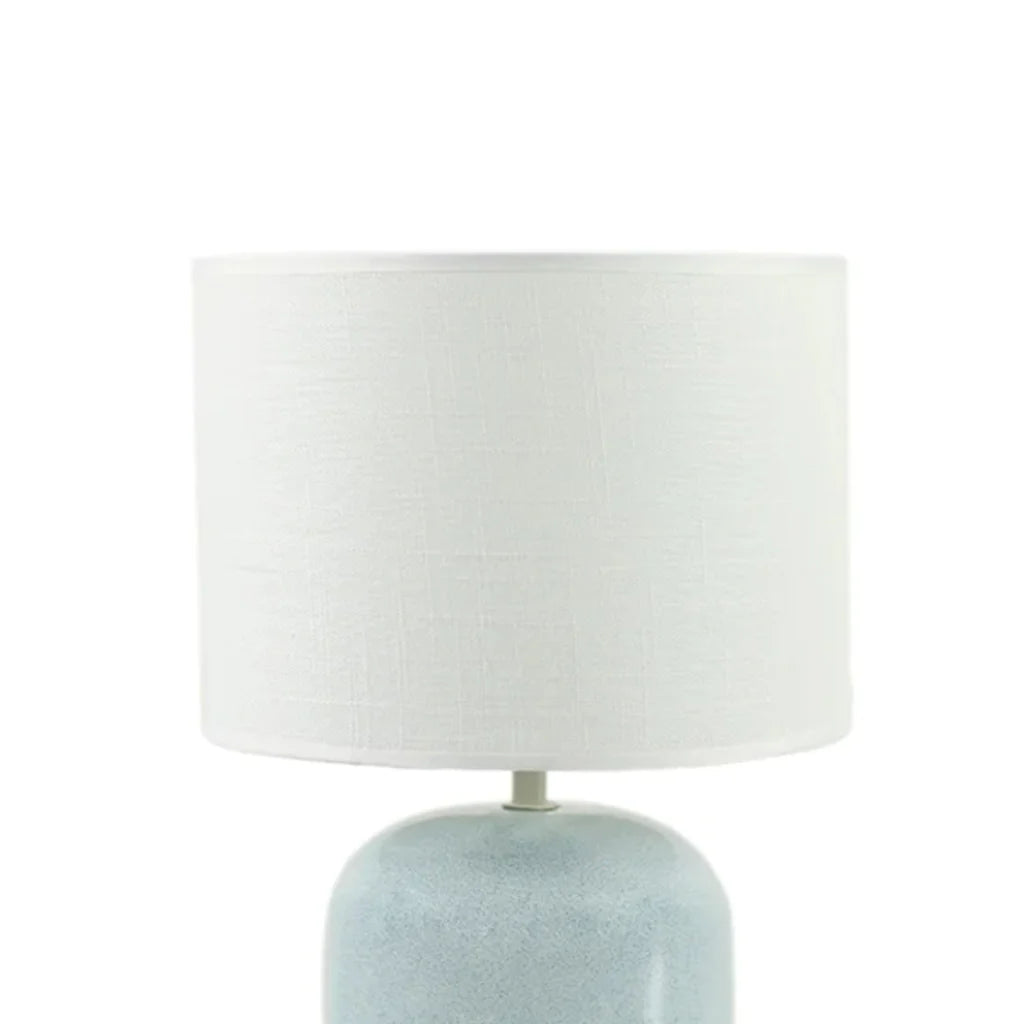 Katherine Coastal Charm Ceramic Table Lamp - Light Blue, White Linen Shade, 430mm High, PL0195