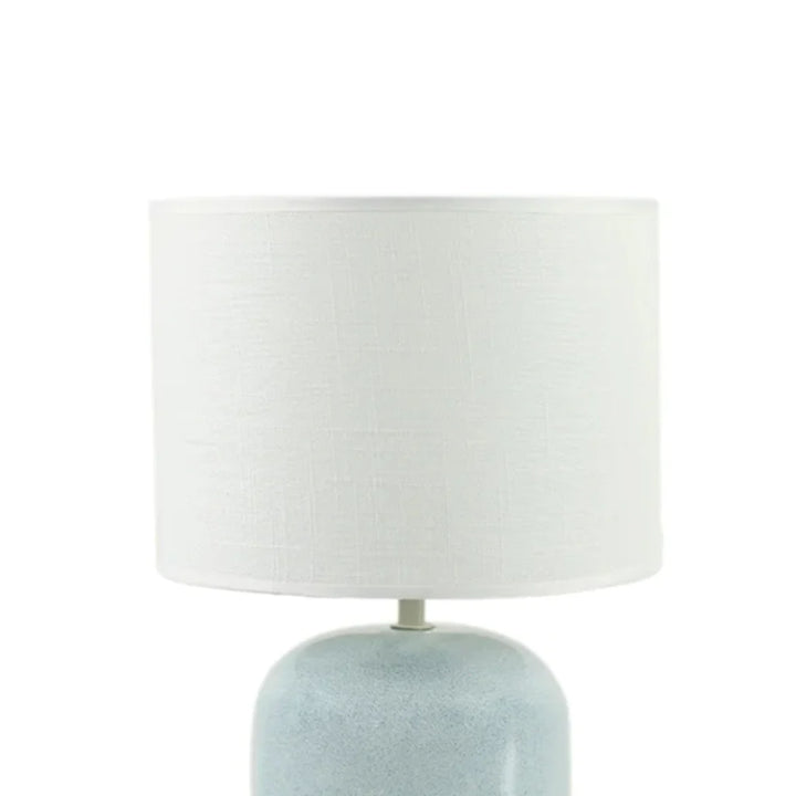 Katherine Coastal Charm Ceramic Table Lamp - Light Blue, White Linen Shade, 430mm High, PL0195