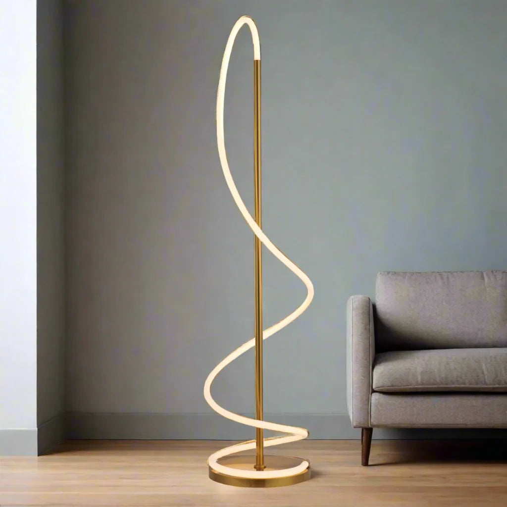 Kennedy Elegant Metal Floor Lamp – Gold, 1400mm High, PL0168