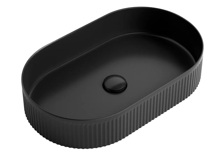 Kensington Oval Matte Black Basin 560x350x120 mm