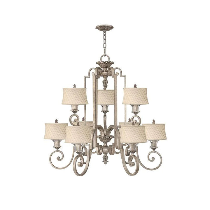 Kingsley 5Lt/9Lt Chandelier in Silver Leaf Elstead Lighting - ELS.HK-KINGSLEY