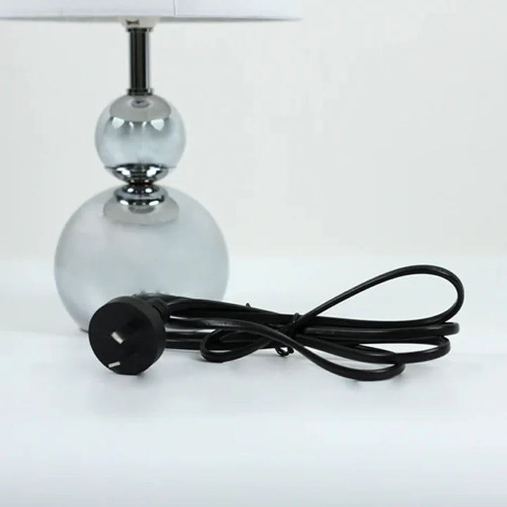 Kinsley Chic Metal Touch Table Lamp (Set of 2) - Black or White Fabric Shade, 310mm High, PL0240