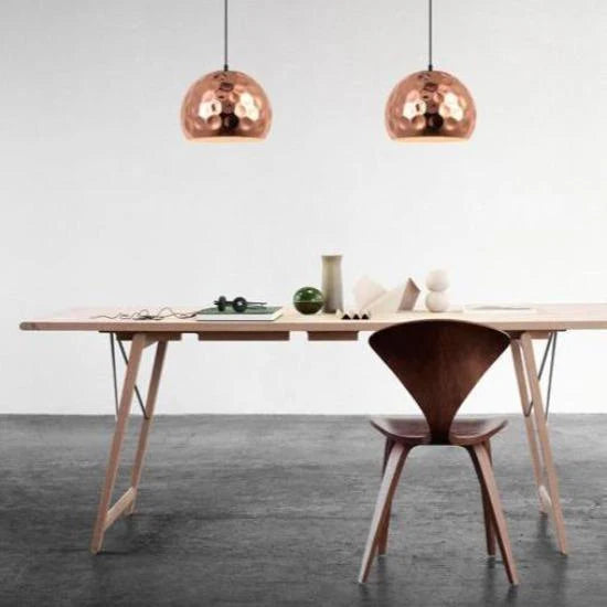 Koper Copper Plated Iron Pendant Light (Wine Glass, Ellipse or Dome)