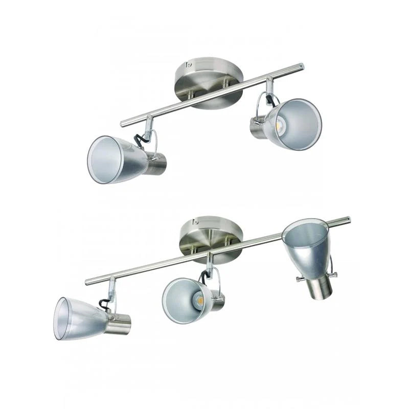 LED Bar Spot Light 2Lt/3Lt 6W in Satin Chrome Superlux Lighting LSR-B2-SC. LSLR-B3-SC