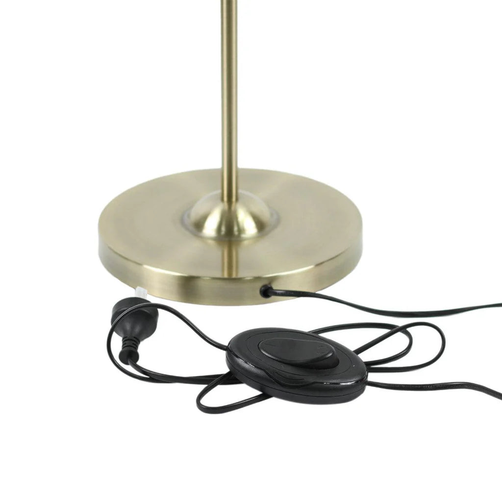 Zoe Modern Metal Floor Lamp - Brass, Chrome or White, 1410mm High, PL0248