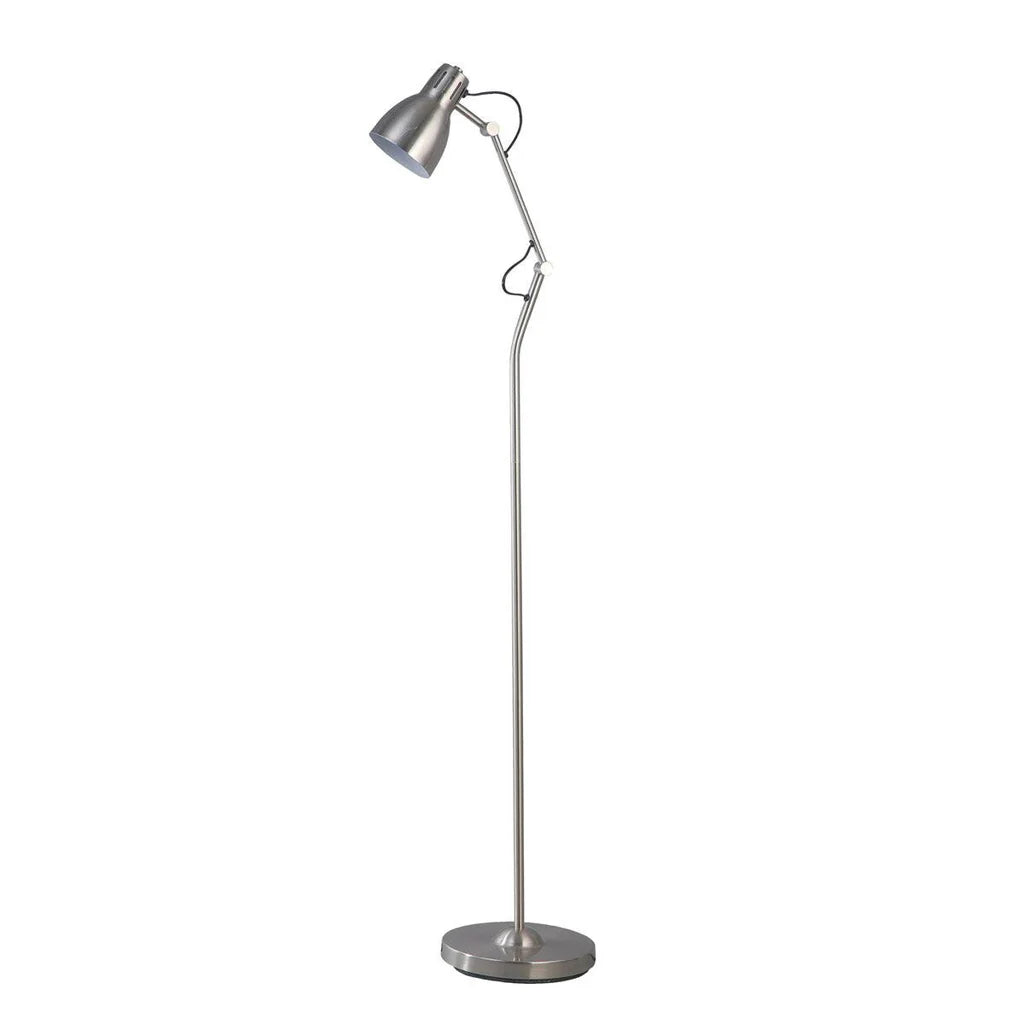 Zoe Modern Metal Floor Lamp - Brass, Chrome or White, 1410mm High, PL0248