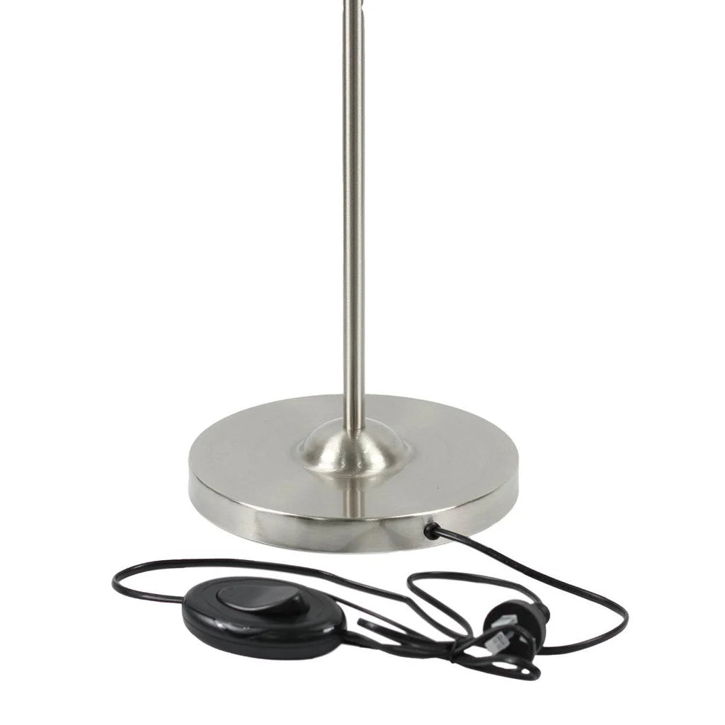 Zoe Modern Metal Floor Lamp - Brass, Chrome or White, 1410mm High, PL0248