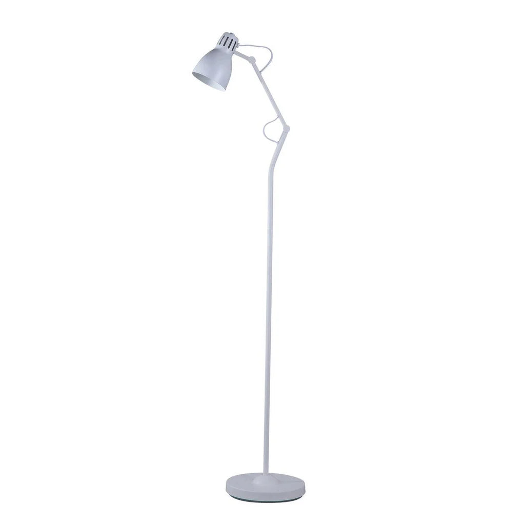 Zoe Modern Metal Floor Lamp - Brass, Chrome or White, 1410mm High, PL0248