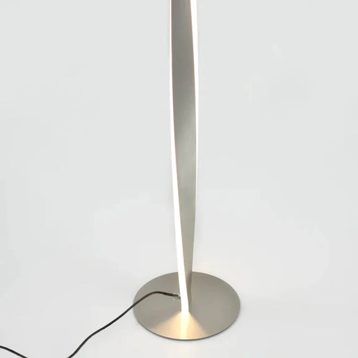 Raelynn Sophisticated Swirl, Metal Floor Lamp - Black, Brushed Chrome, 1305mm High, PL0258