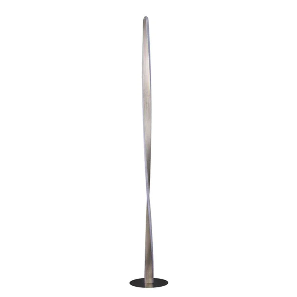 Raelynn Sophisticated Swirl, Metal Floor Lamp - Black, Brushed Chrome, 1305mm High, PL0258