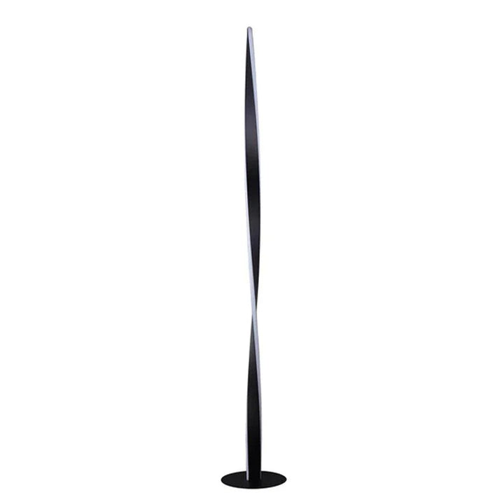 Raelynn Sophisticated Swirl, Metal Floor Lamp - Black, Brushed Chrome, 1305mm High, PL0258