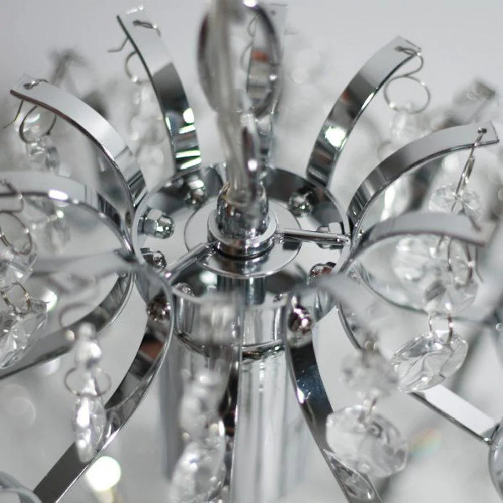 Lyla Dazzling Crystal Chandelier Light - Chrome + Clear, 3 Lights, PL0093