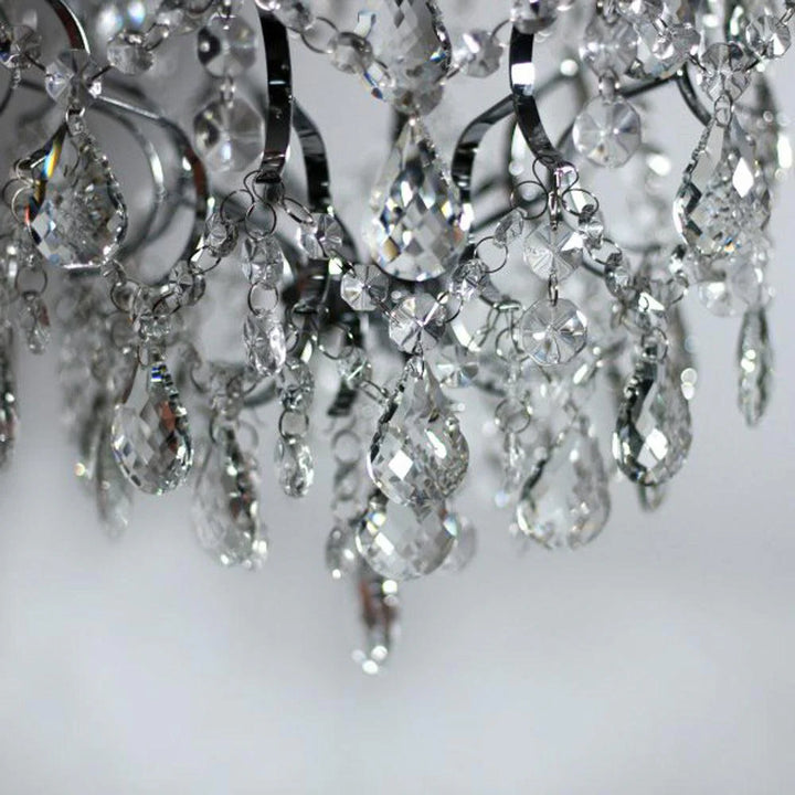 Lyla Dazzling Crystal Chandelier Light - Chrome + Clear, 3 Lights, PL0093