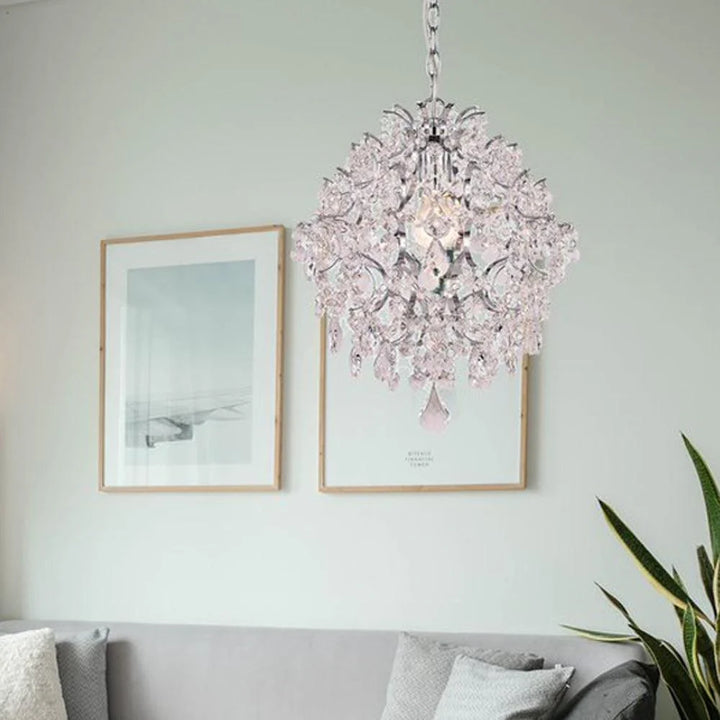 Sophie Glamorous Crystal Chandelier Light - Chrome + Clear, PL0094