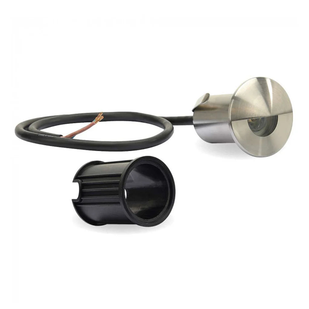 LED Eyelid Outdoor Step Light Recessed 1W in Copper/Stainless Steel Superlux Lighting - LLED521