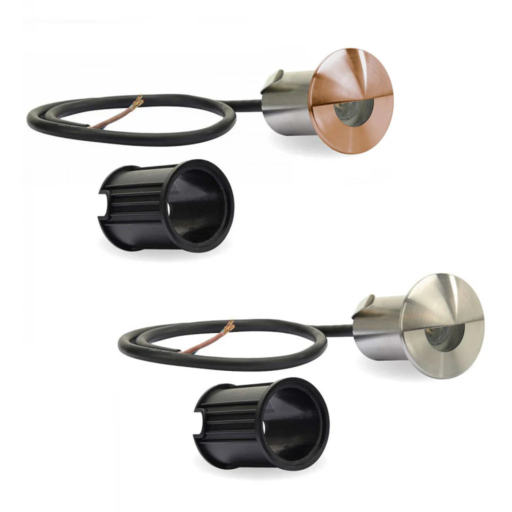 LED Eyelid Outdoor Step Light Recessed 1W in Copper/Stainless Steel Superlux Lighting - LLED521