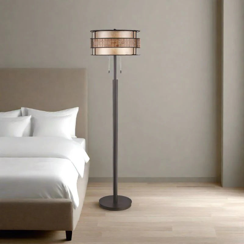 Laguna Floor Lamp /2Lt E27 in Copper Elstead Lighting - ELS.QZ-LAGUNA-FL