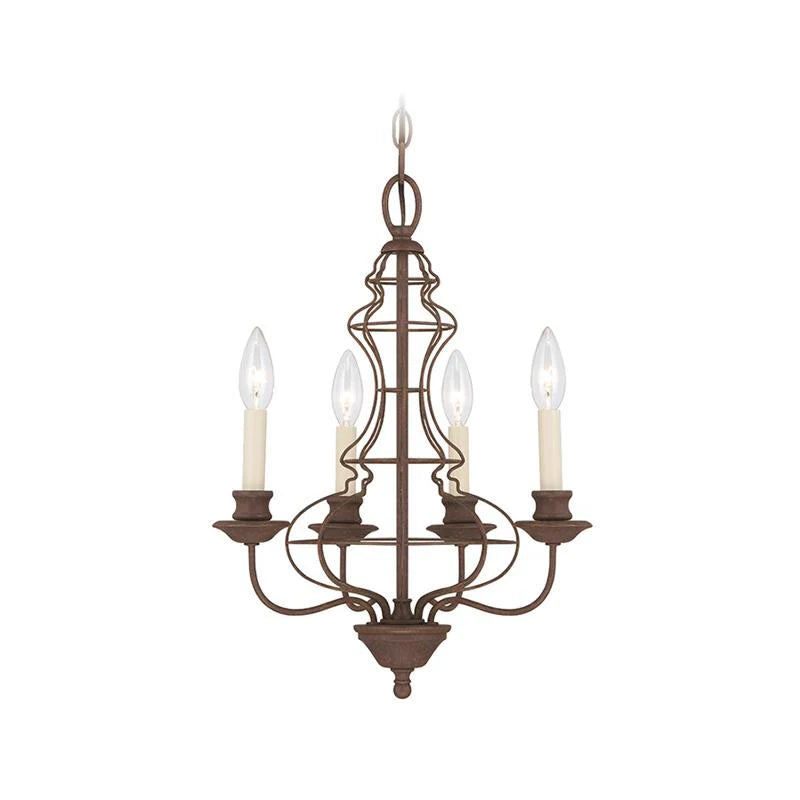 Laila Chandelier 4Lt/6Lt/9Lt E14 in Antique Bronze Elstead Lighting - ELS.QZ-LAILA