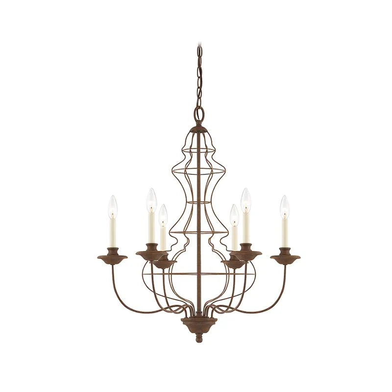 Laila Chandelier 4Lt/6Lt/9Lt E14 in Antique Bronze Elstead Lighting - ELS.QZ-LAILA