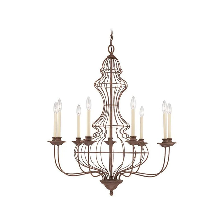 Laila Chandelier 4Lt/6Lt/9Lt E14 in Antique Bronze Elstead Lighting - ELS.QZ-LAILA