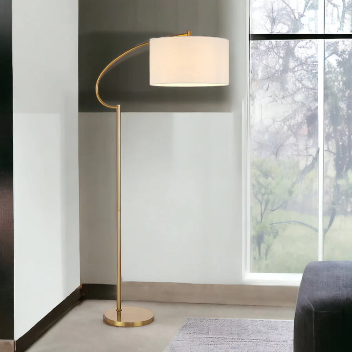 Laine Floor Lamp in Antique Gold & Ivory