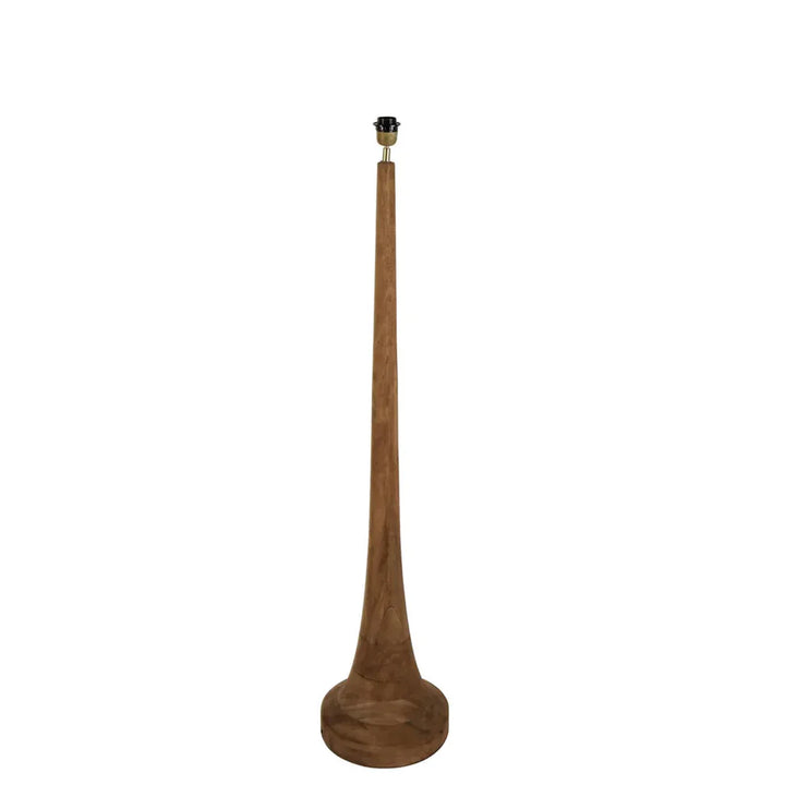 Lancia Floor Lamp Large in Light or Dark Natural Turned Wood