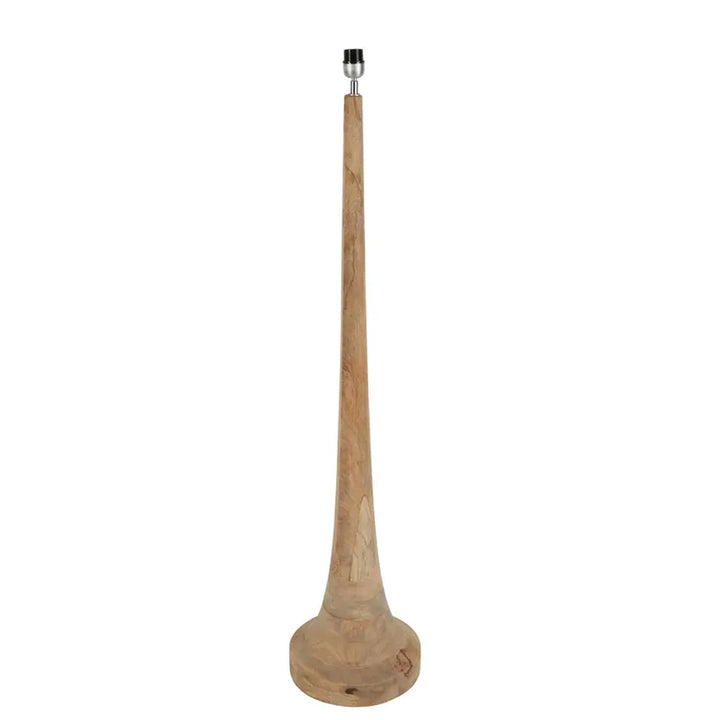 Lancia Floor Lamp Large in Light or Dark Natural Turned Wood