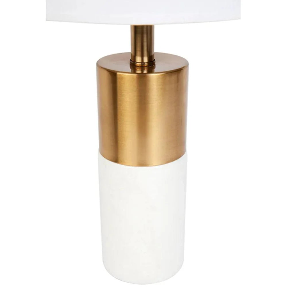 Lane Table Lamp White/Brass 12226 Cafe Lighting