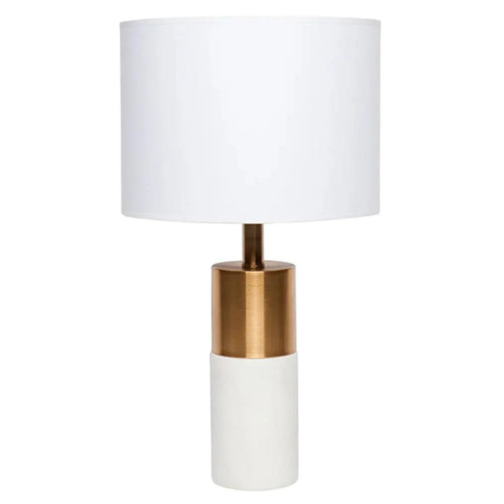 Lane Table Lamp White/Brass 12226 Cafe Lighting