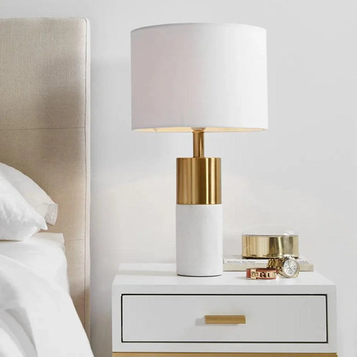 Lane Table Lamp White/Brass 12226 Cafe Lighting