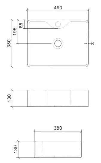 Ledge Above Counter Basin