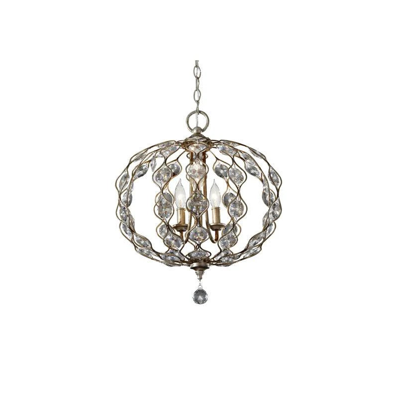 Leila 3Lt/6Lt Chandelier E14 in Burnished Silver Elstead Lighting - ELS.FE-LEILA