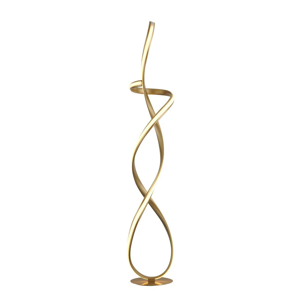 Riley Striking Loop LED Floor Lamp - Gold or Satin Chrome, 1400mm High, PL0172